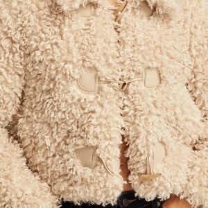 Lucky Brand Faux Teddy Toggle Jacket